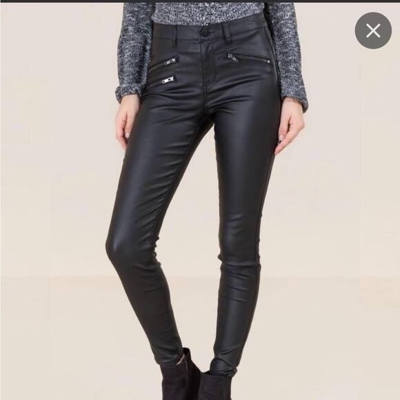 Harper Pants - Harper Jeans Faux Leather Pants Zip Moto Zipper 30